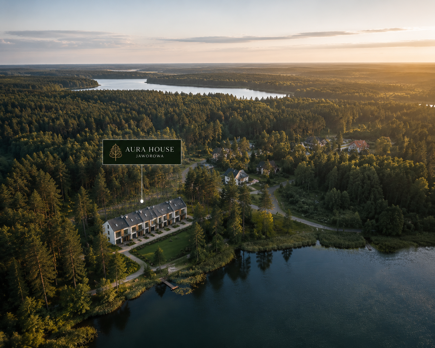 Widok lokalizacji inwestycji Aura House Jaworowa w otoczeniu natury