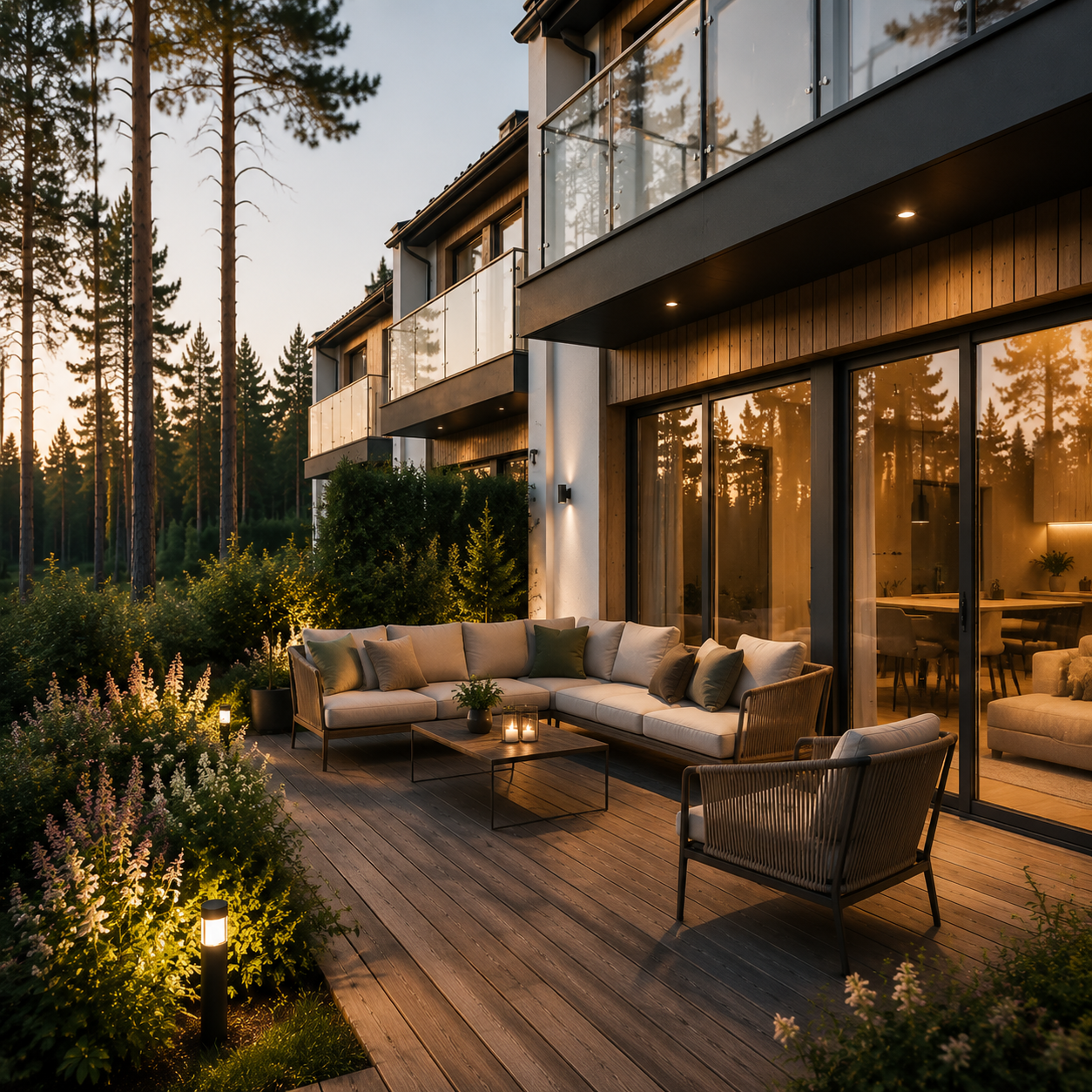 Ogród i taras domu Aura House