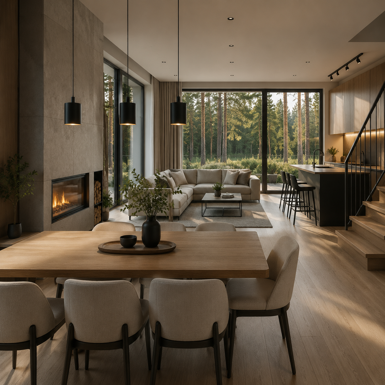 Nowoczesne wykończenie domu Aura House